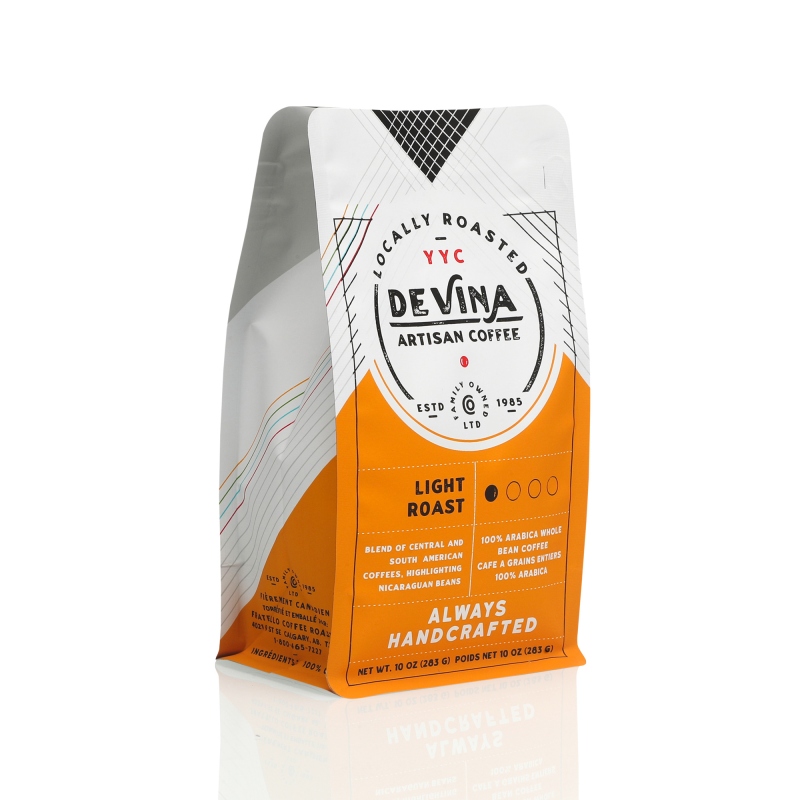 كيس قهوة مسطح القاعدة مطبوع حسب الطلب سعة 10 أونصات