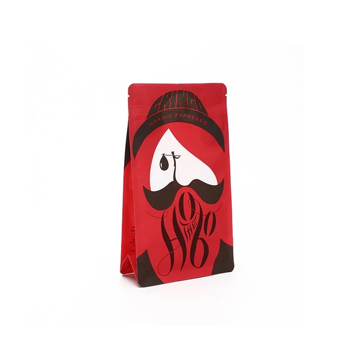 Custom Printed Compostable Kraft Paper Coffee Pouches