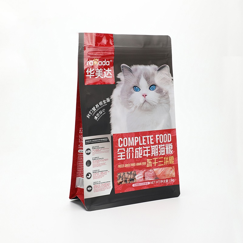 flat bottom pet food bag