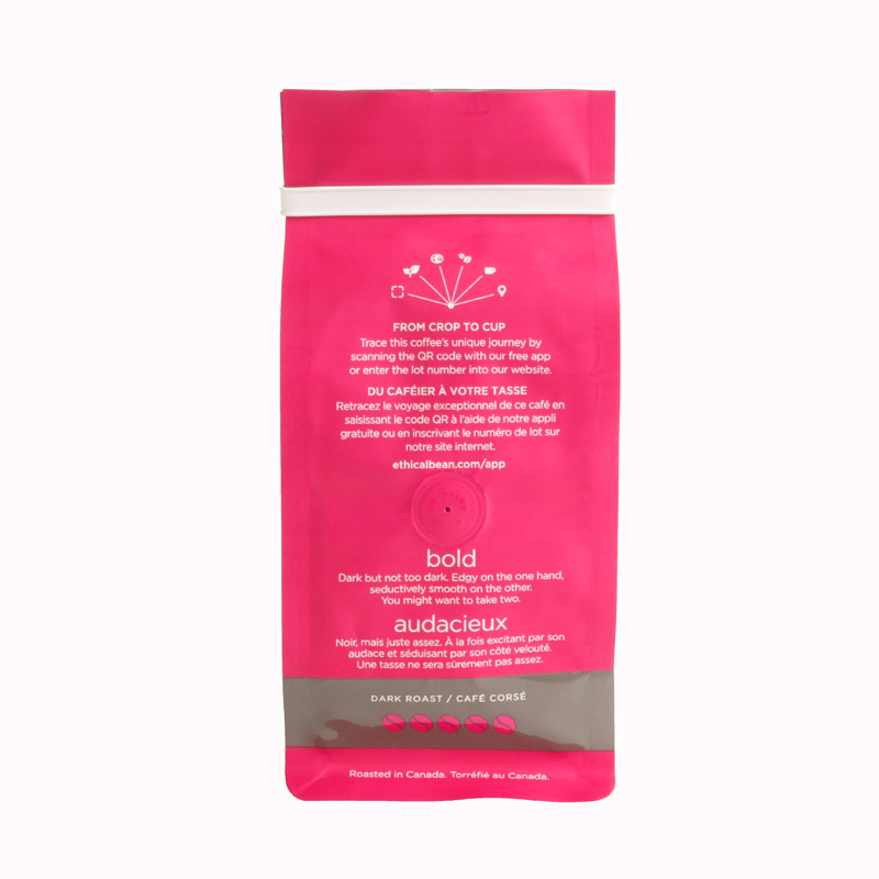 Side Gusset Coffee Bag with Valve and Tin Tie