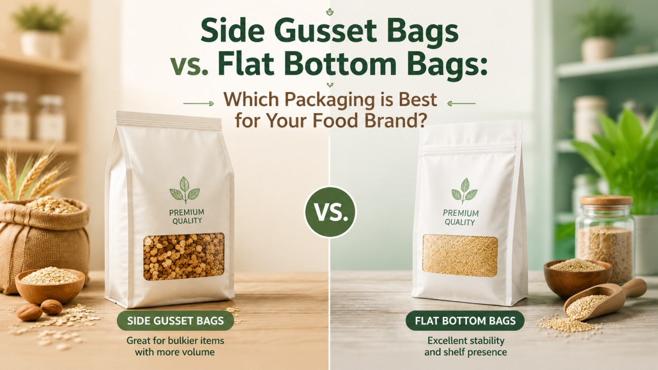 Side Gusset Bags vs. Flat Bottom Bags Side Gusset Bags vs. Flat Bottom Bags