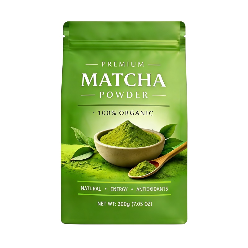 Recyclable Flat Bottom Bag for Matcha Powder Recyclable Flat Bottom Bag for Matcha Powder