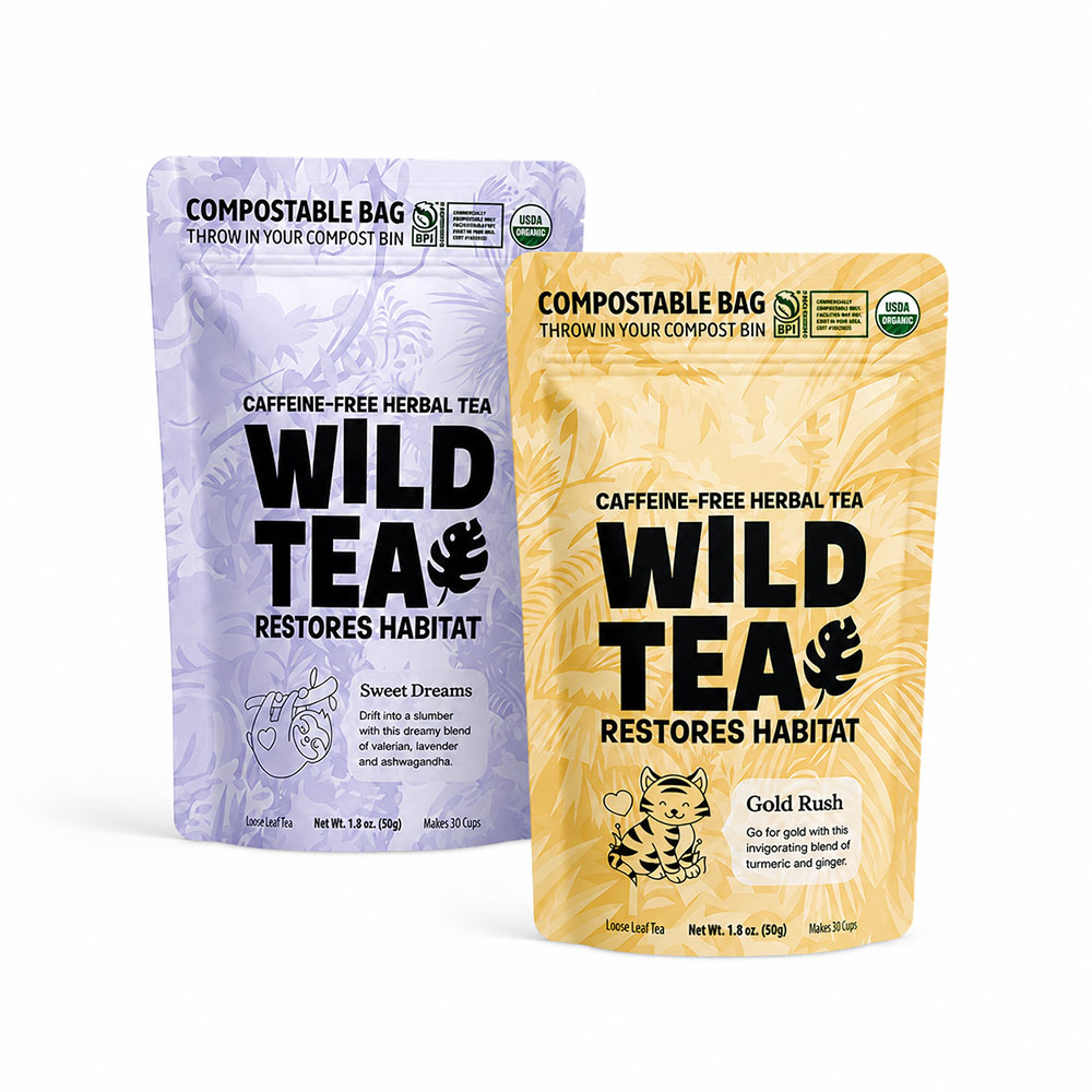 100% Compostable Stand Up Doypack Pouches